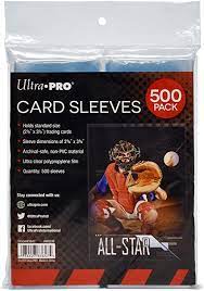 Clear Card Sleeves for Standard Size Trading Cards - 2.5" x 3.5" (500)