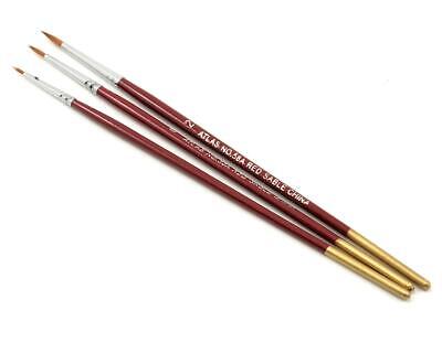 Atlas 3 Piece Red Sable Brush 58A (5/0, 0, 2)