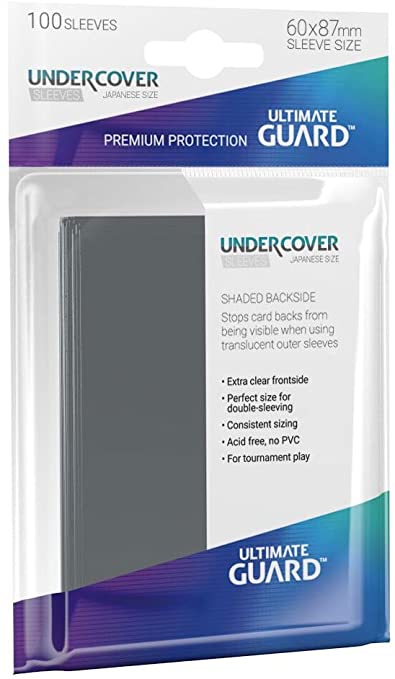 Ultimate Guard Supreme Japanese UX Card Sleeves (60 Piece), Matte Dark Grey