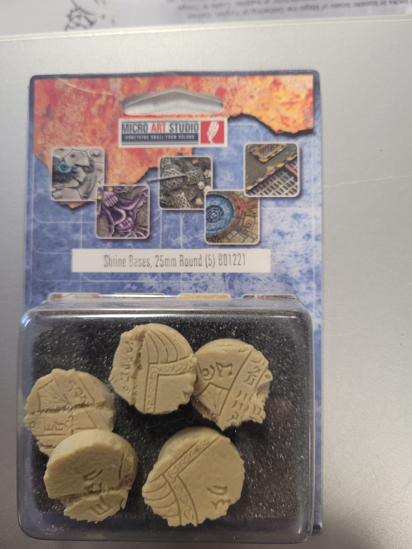Micro Art Studio 25mm Shrine Bases (5) B01221