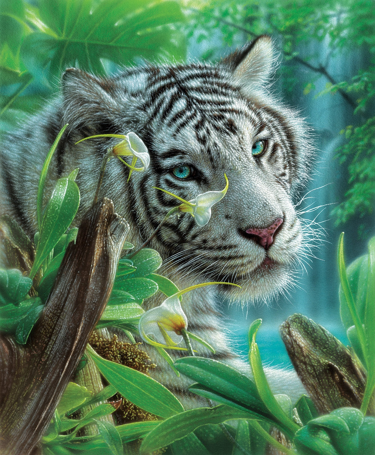 SunsOut Puzzle - White Tiger of Eden
1000pc