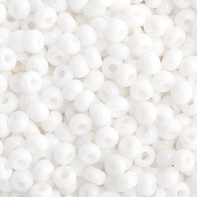 Czech Seed Bead 11/0 Opaque White apx23g