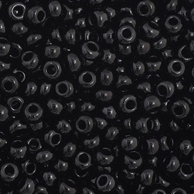 Czech Seed Bead 11/0 Opaque Black apx23g
