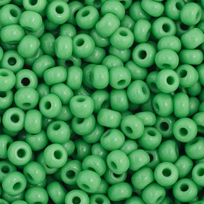 Czech Seed Bead 11/0 Opaque Medium Green