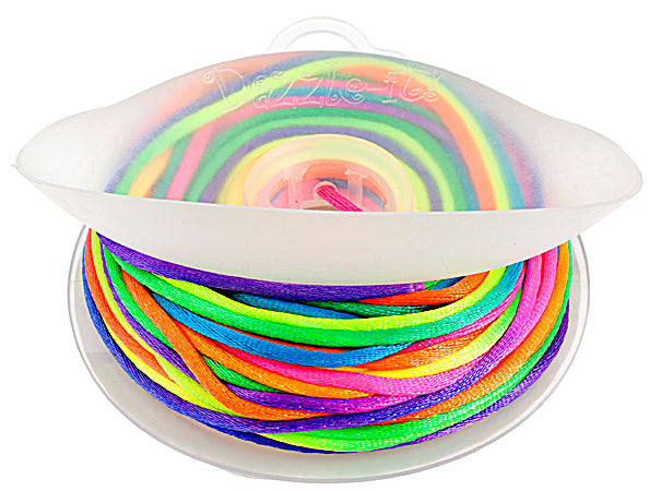 Rattail Cord with Re-Useable Bobbin Rainbow