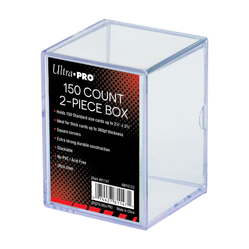 2-Piece 150 Count Clear Card Storage Box