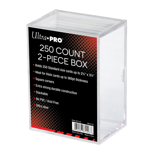 2-Piece Clear 250 Card Storage Box