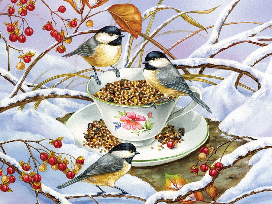 Cobble Hill Chickadee Tea 275 Pc Puzzle