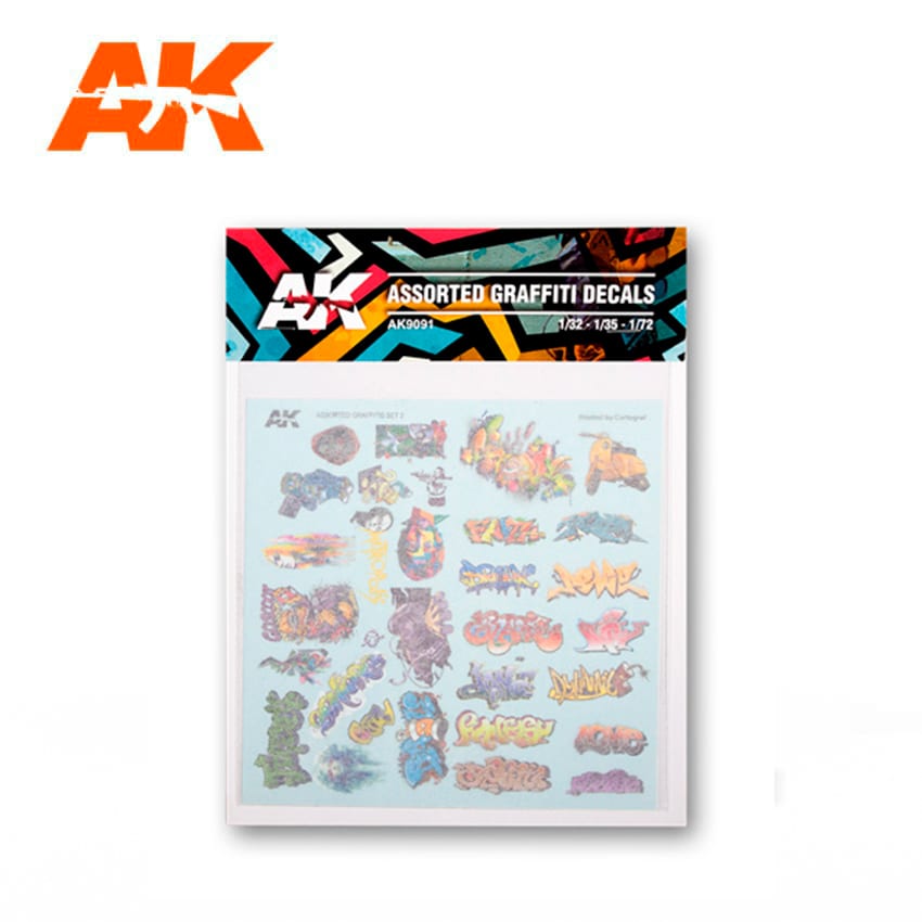 AK9091 ASSORTED GRAFFITI DECALS