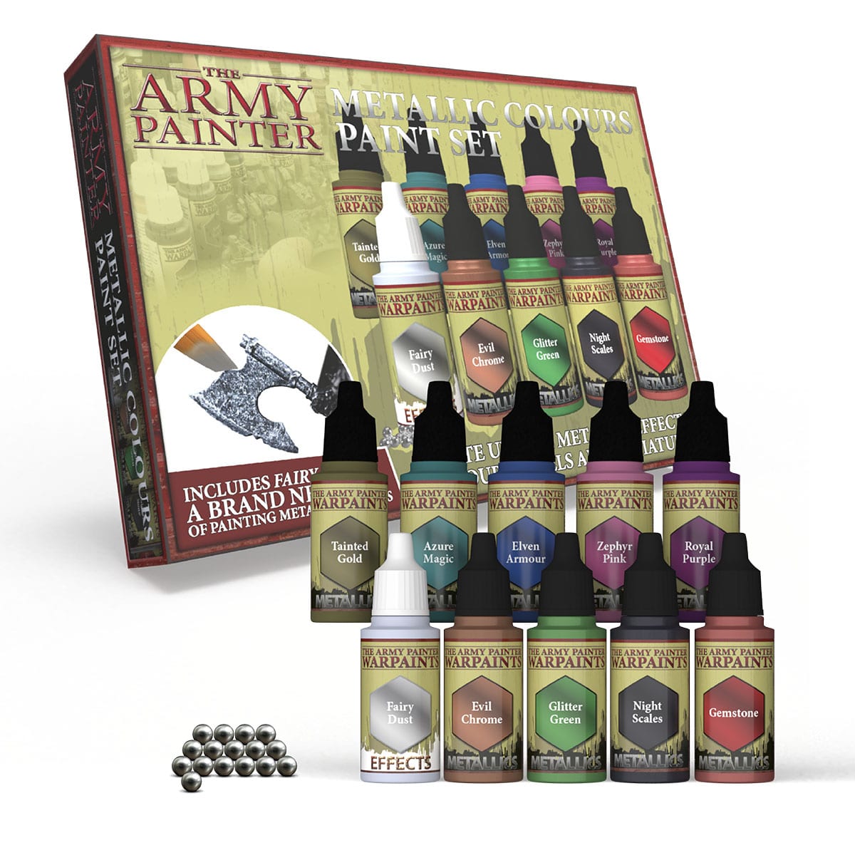Army Painter WARPAINTS: METALLIC COLOURS PAINT SET
