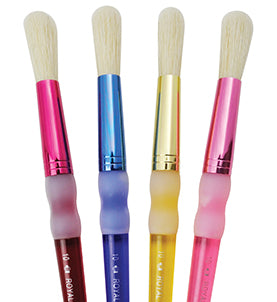 BK673  4pc Bristle Chubby Round Brush Set