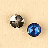 Acrylic Nail Head Blue 10MM