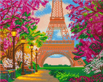 CAK-A102L: "Paris in Autumn" Framed Crystal Art Kit, 40 x 50cm