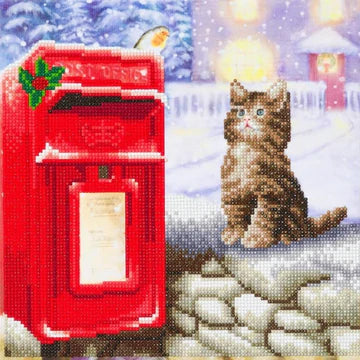 CAK-A108M: Postman Cat, 30x30cm Crystal Art Kit