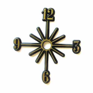 Star Burst Clock Dial - 4"