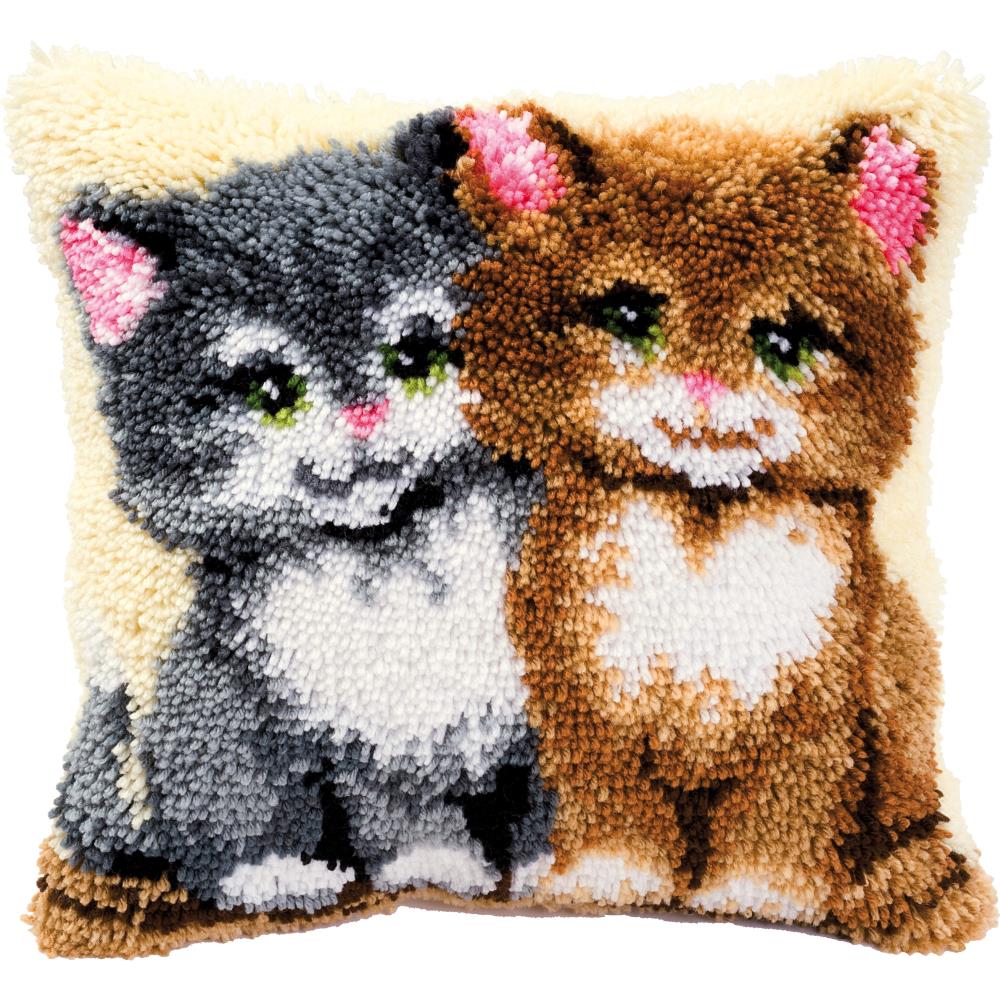 Vervaco Cushion Latch Hook Kit 16"X16" Cats