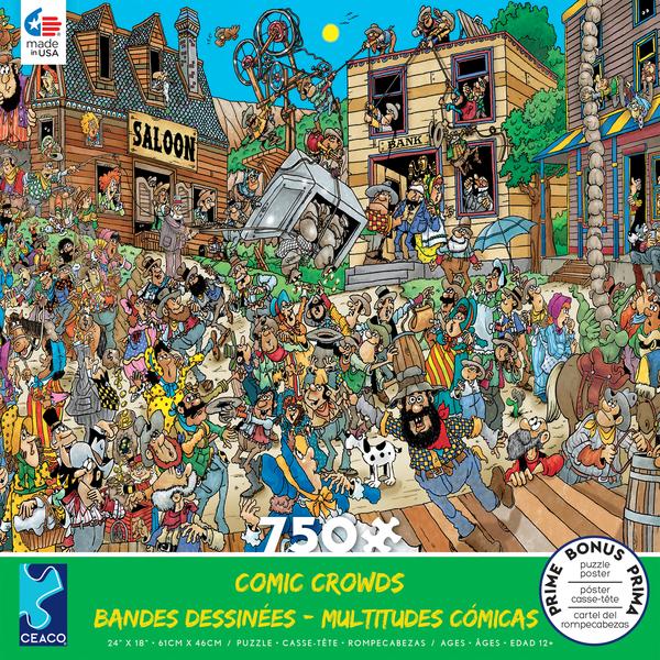 COMIC CROWDS - OL' WEST - 750 PIECE PUZZLE