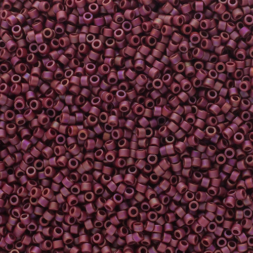 Delica 11/0 Frosted Glazed Rainbow Pink Rosewood Matte AB