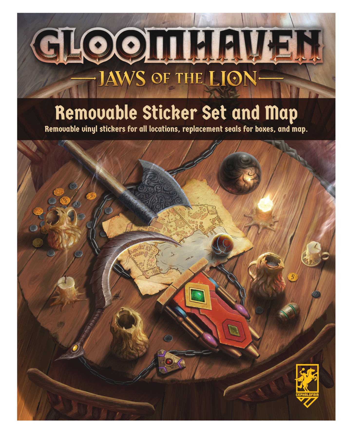 Gloomhaven Jaws Of The Lion Removable Sticker Set/Map