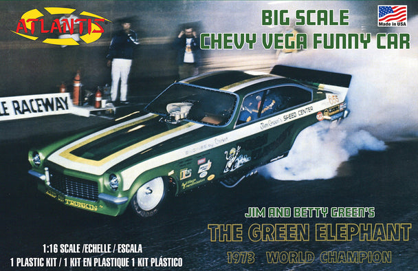 Green Elephant Chevy Vega Funny Car 1/16 Model Kit