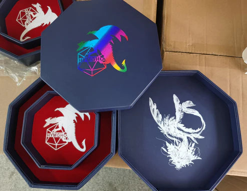 HYMGHO Dragon Prism Dice Tray with Lid