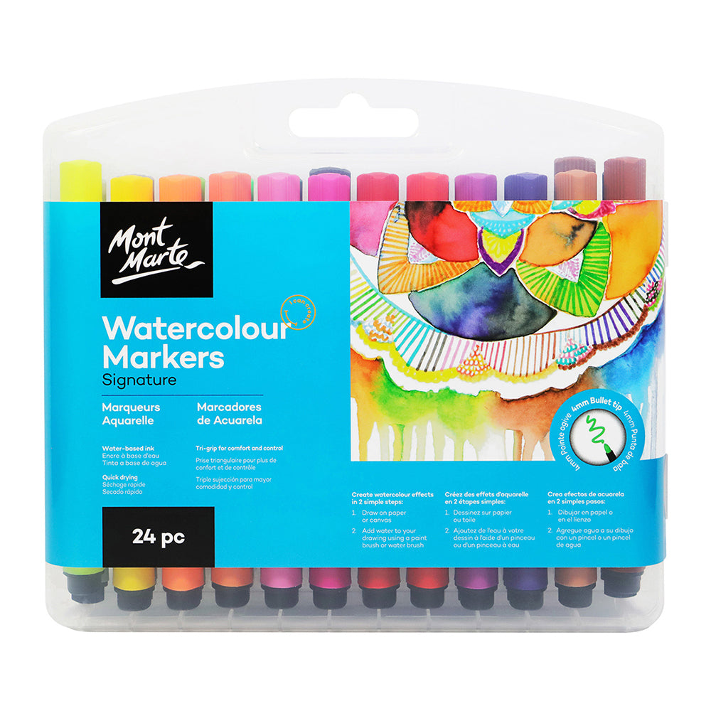MONT MARTE Watercolour Markers - 24pcs
