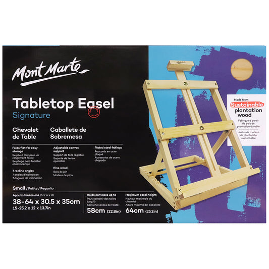 MONT MARTE Small Pine Table Easel 12″ x 16″ x 24″ (30.5 x 41 x 60cm)