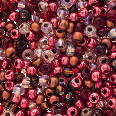 Czech Seed Beads apx 24g 6/0 Maleficents Blood Mix