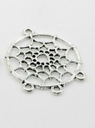PENDANT-DREAMCATCHER 4 LOOPS SILVER LF/NF