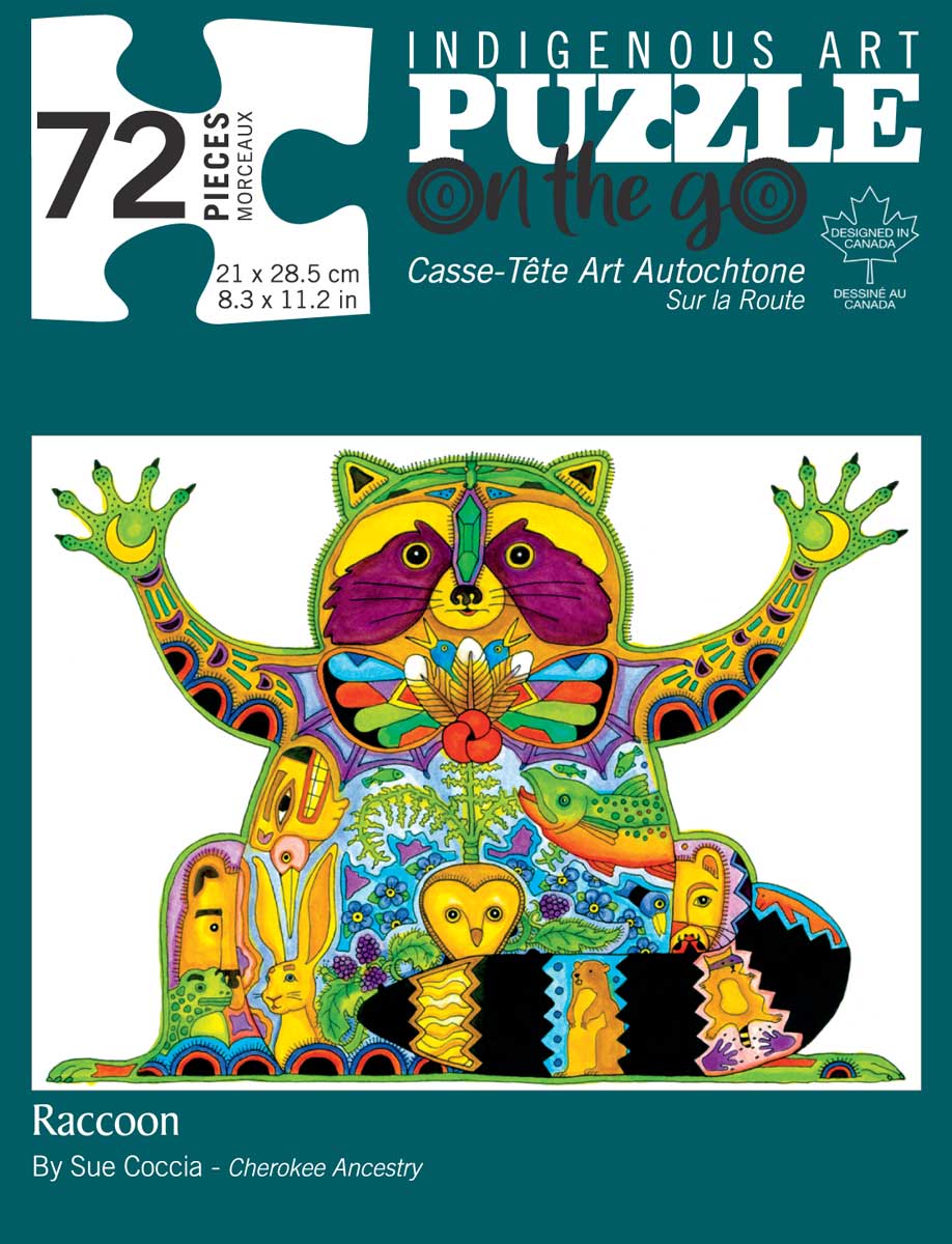 72 Pc Puzzle Raccoon