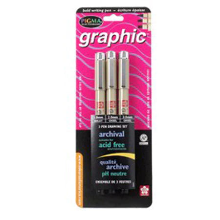 Pigma Graphic precision pens Black