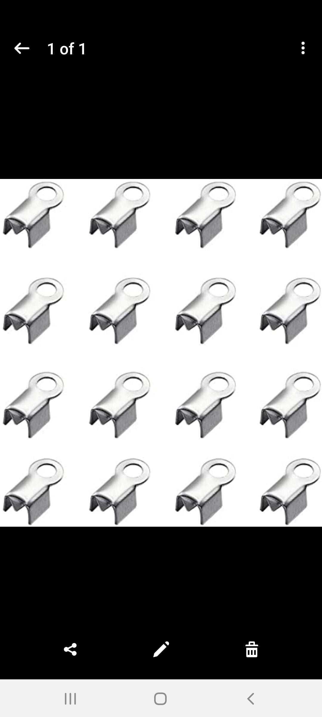 10mm Foldover End Caps Silver