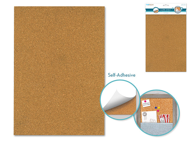 Craft Medley: 7.87"x11.81" Self-Adhesive Cork Sheet DIY 2mm Thick