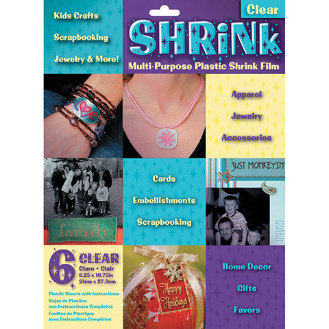 Multi-Purpose Plastic Shrink Film Sheet 8 1/4" x 10 3/4" 6pc OOP