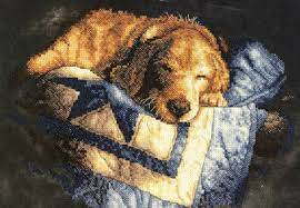 Dimensions Stamped Cross Stitch Kit Pattern - Snooze