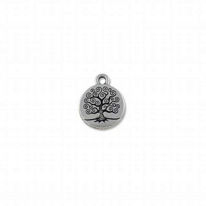 T.C. - CHARM TREE of LIFE 15mm ANT. SILVER