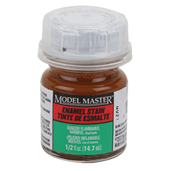 Testors Model Master II Enamel Paint 1/2 ounce Semi-Gloss Rust #2 Detail Stain - 2181