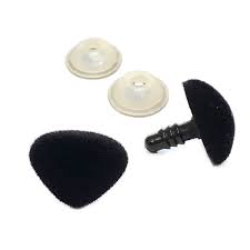 Triangle Nose - Black Flocked - 12mm - 2 Noses