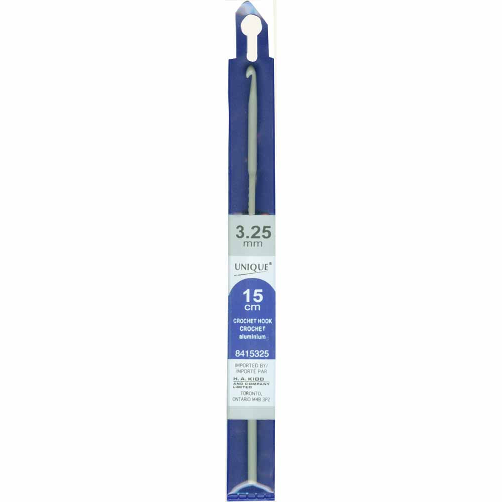 UNIQUE CROCHET Crochet Hooks 15cm (6″) Aluminum - 3.25mm/US D-3