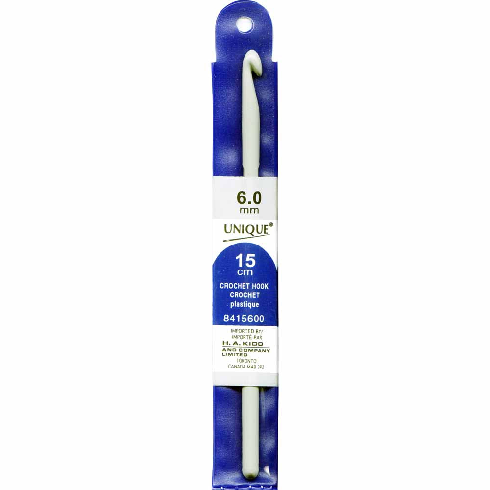 UNIQUE CROCHET Crochet Hooks 15cm (6″) Plastic - 6mm/US J-10