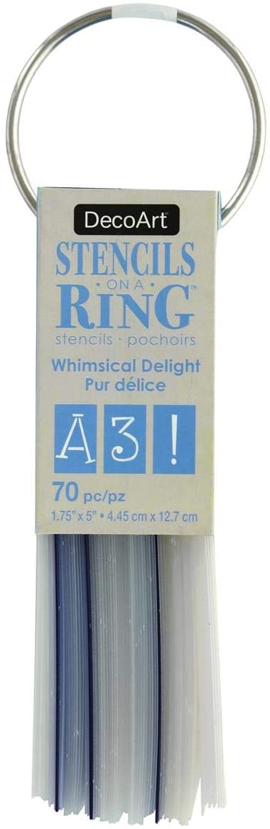 Stencil On Ring - Whimsical Delight Font 70pc - 2" Tall