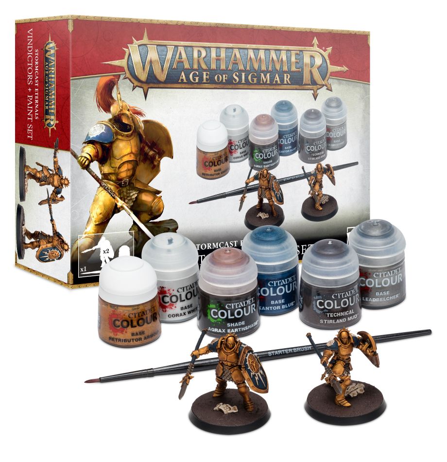 Warhammer Age of Sigmar: Stormcast Eternals Vindictors + Paints Set