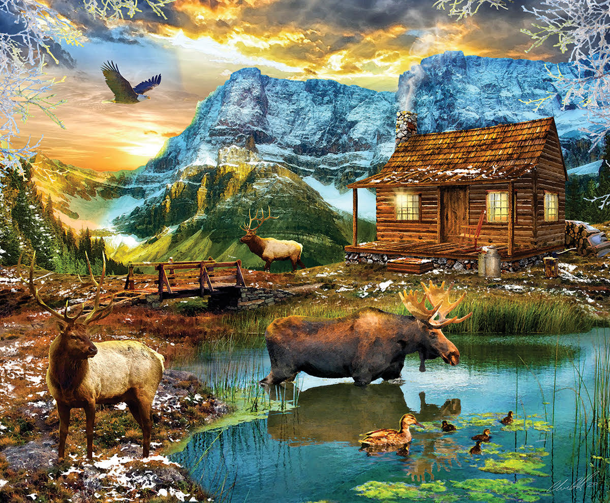 White Mountain Cabin 1000pc Puzzle