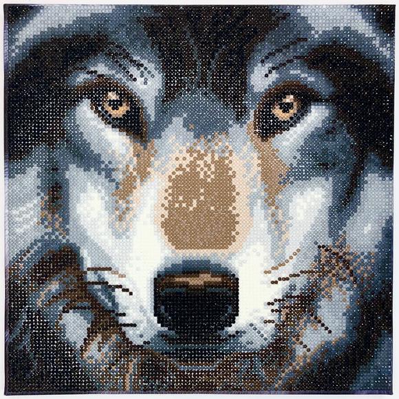 Craft Buddy Crystal Art Kit Wolf 30 x 30 cm Pre-Framed 5D Art Kit