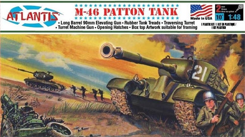 M-46 Patton Tank Plastic model kit 1/48