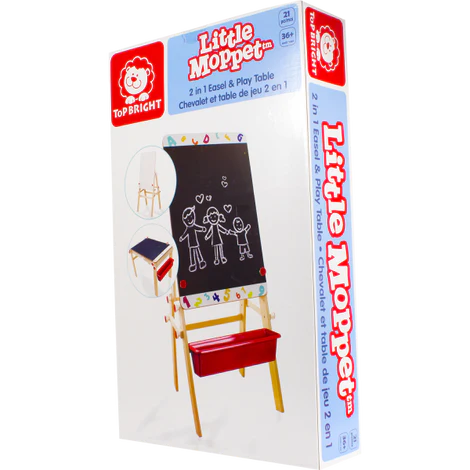 LITTLE MOPPET 2-IN-1 EASEL/PLAY TABLE