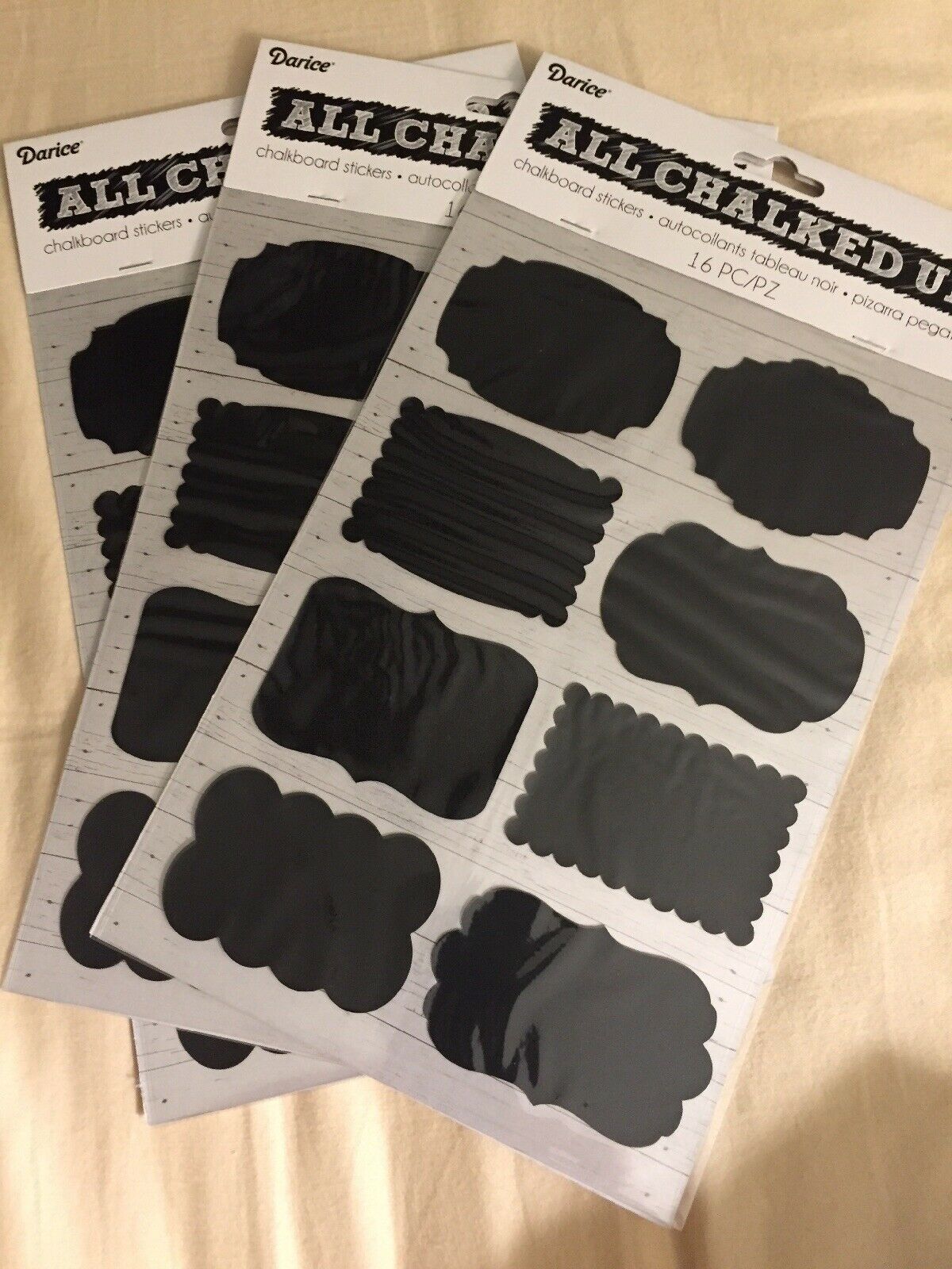 Darice All Chalked Up Chalkboard Stickers 16pc