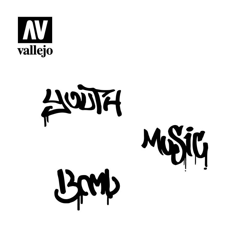 Vallejo Hobby Stencils ST-LET003 Street Art Nº1