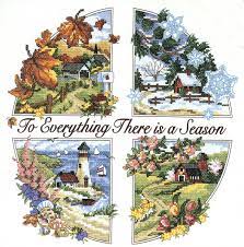 Dimensions Stamped Cross Stitch Kit Pattern - A Season for Everything