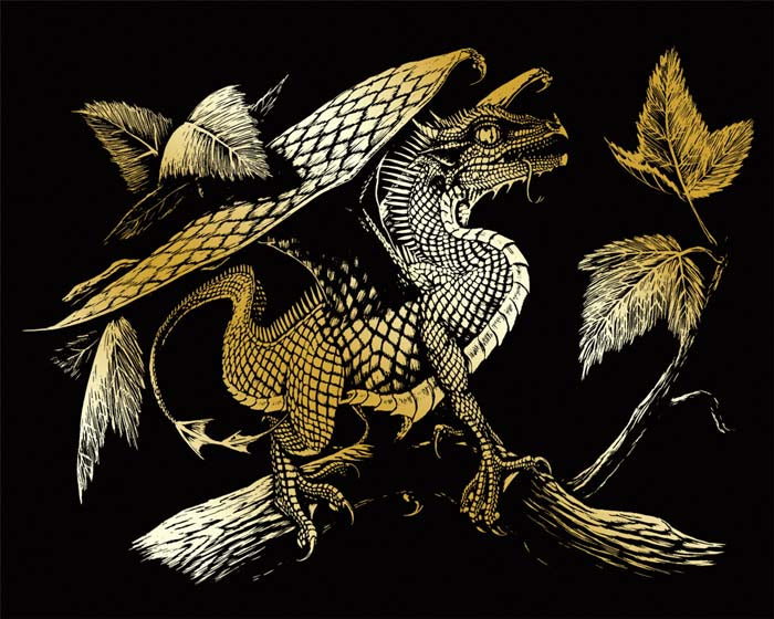 GOLF28 - GOLD ENGRAVING BABY DRAGON